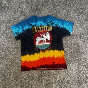 Led Zeppelin Men’s Large Icarus U.S. Tour 1975 Tie-Dye Short Sleeve T-Shirt